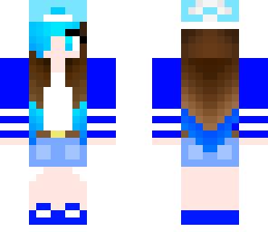 blue teen girl