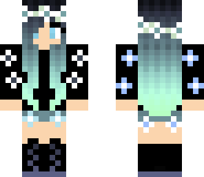 blue flower girl