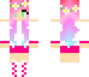 cute rainbow hair girl