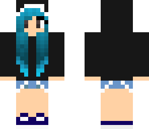 blue hair brown eyes girl