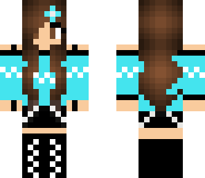 blue flower girl