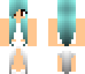 blue haird girl