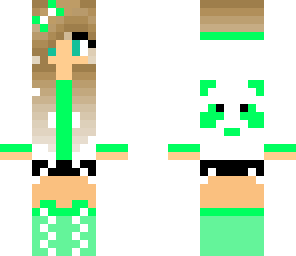 green panda girl