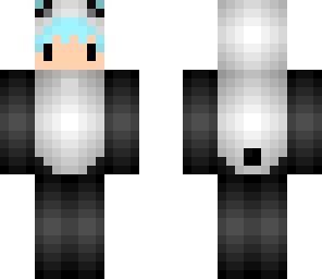 blue haired panda boy