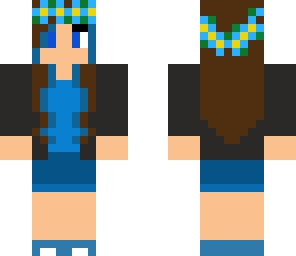 forget me not flower crown girl