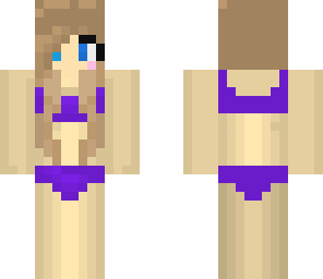 purple bathing suit girl