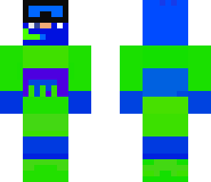 complte edit of blue green army guy