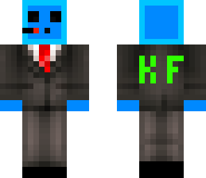 blue slime in a suit with kf