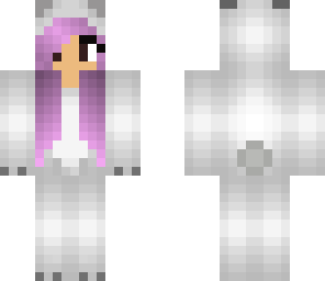 polar bear girl - pink hair edited