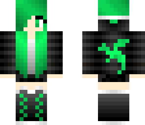 green girl with dragon hoodie
