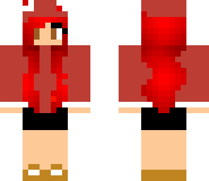 cute red cookie monster girl