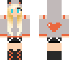 orange heart girl