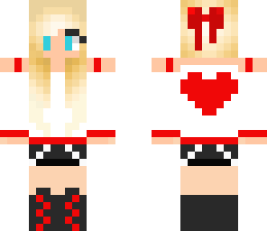 cute red heart girl