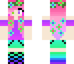 cute rave rainbow girl