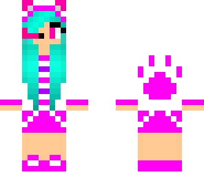 blue hair panda paw