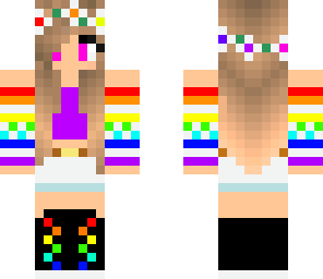 rainbow cute girl