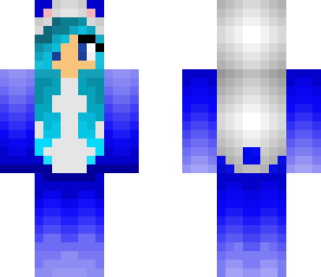 blue panda girl