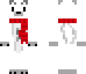 artic fox with scarf
