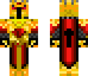 gold and maroon knight