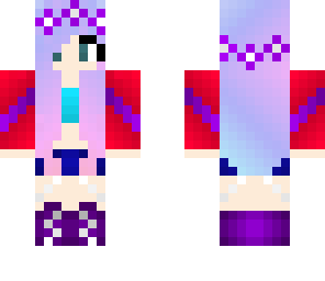cute red purple green girl flower