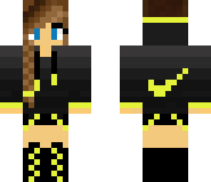 yellow nike girl