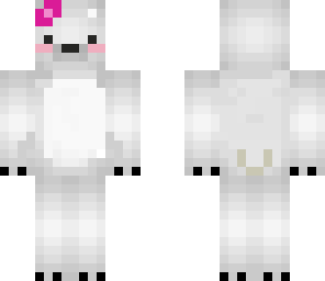 cute polar bear with pink bow