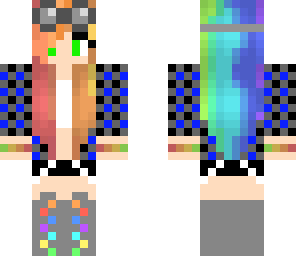 fall rainbow hair girl