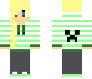 green stripped creeper hoodie