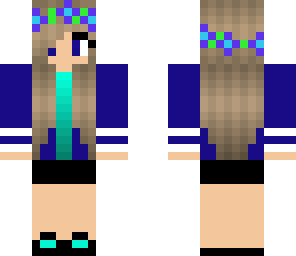 blue flower girl