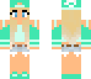 mint green girl