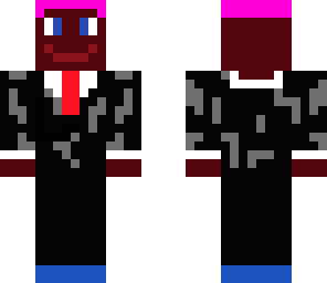 pink-haired tux man