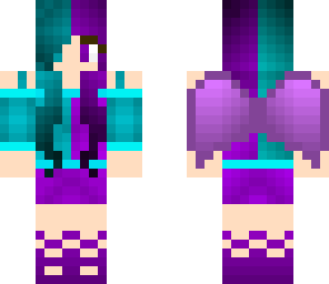 angel girl purple and blue