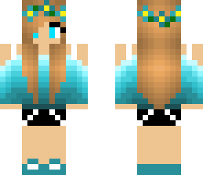 faded blue flower girl