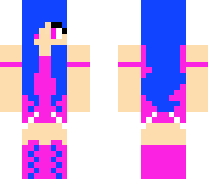 blue and pink girl