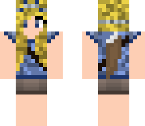 blonde blue elf girl rough draft