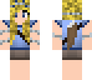 blue blonde elf warrior princess