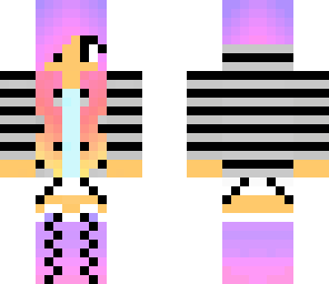 rainbow haired kawaii girl