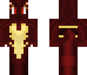 female naga dark red scales