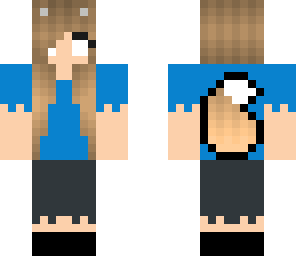 girl herobrine with tail