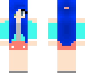 blue hair summer girl
