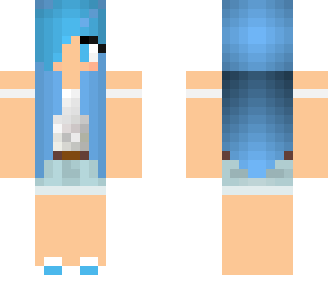 cute blue haired girl