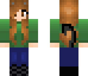 cute miner cat girl