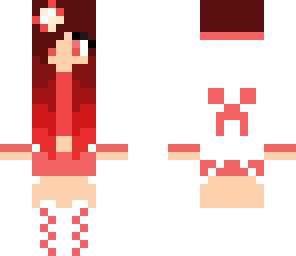 pretty red creeper girl