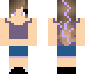 pretty brunette purple girl