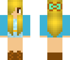 blond hair girl with bow x3
