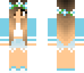 blue flower girl