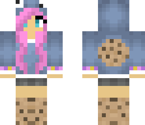 pink hair cookie with bracelet