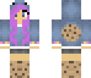 cookie girl with purple hair
