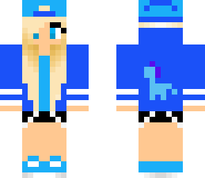 blue dino girl