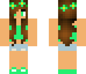 green flower goddess